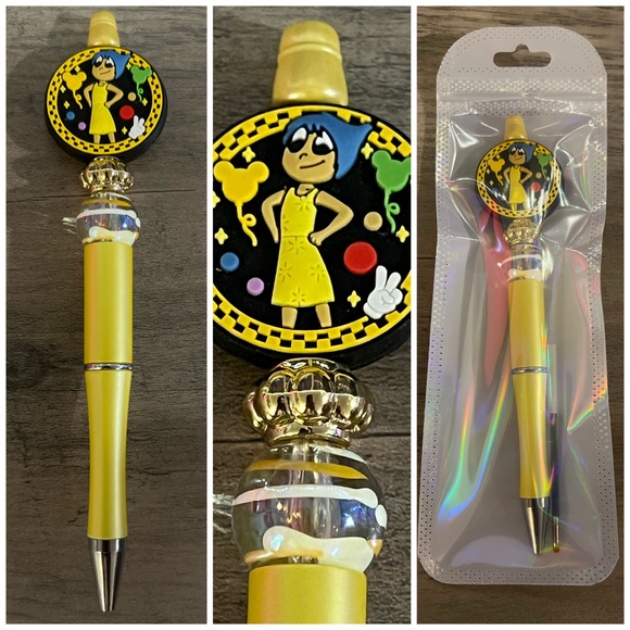 Inside Out Joy beaded focal pen - Picture 1 of 4